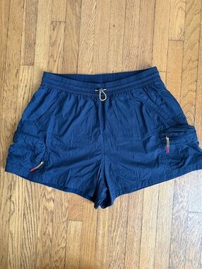Outdoor Voices Navy Athletic Shorts with Zip Pockets